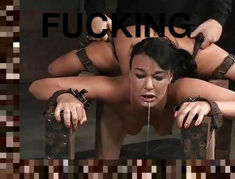 Kinky BDSM fucking of a slut in bondage