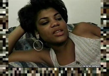 Vintage doggystyle creampie of a black girl