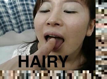 Nyo-Nyo finally gets to suck a hairy cock until he cums