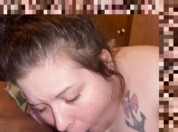 Bbw gag a bbc down her throat