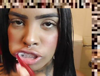 Black Girl Teeth Brushing Fetish - SoloAustria