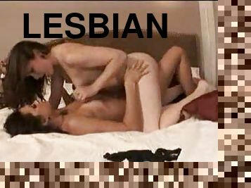 Lesbians grind their pussies together