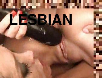 Smoking hot lesbian foursome with anal play