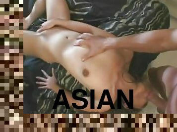 Asian cocksucker and her lust for big cock