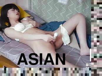 asiático, masturbação, orgasmo, amador, babes, chupanços, tiro-ao-alvo, chinesa