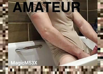 masturbation, amatör, gigantisk-kuk, hardcore, ensam, vått, kuk