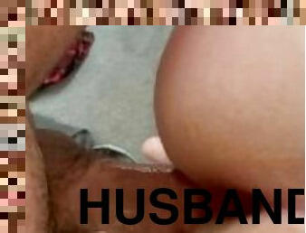 Husbands cum in wife’s pussy