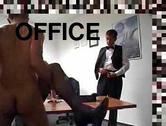 He fucks the young girl in his office