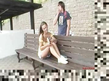 Fucking a slut at the train station