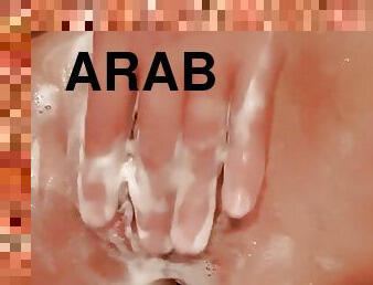 I lathered my pussy with Arabian soap and fingered it