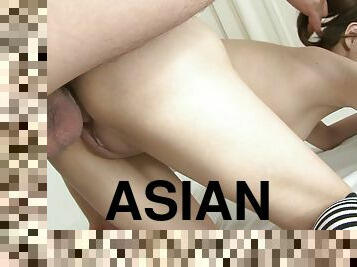 Asian spreads legs for the tastiest dick