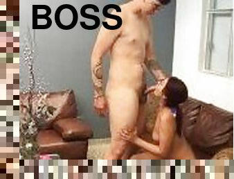 He sucks my boss's penis in the office and then he fucks me really well