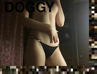 Girlfriend fucks doggystyle with a stranger