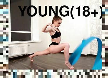 Super flexible young girl Anna Rugolmas