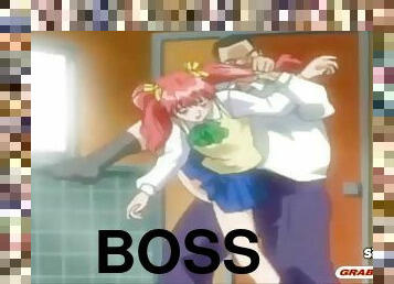 Anime big tits teen fucked by boss