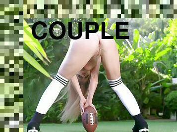 Athletic Britney Amber plays sport and gets fucked standing up