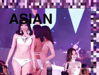 asiatisk, bad, lesbisk, dusch