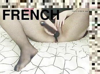 Joi french blond mistress with tights vendstaculotte