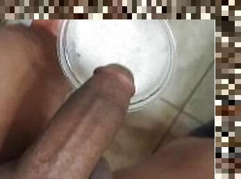 Black cock pee in a McDonalds cup. Drink it for me