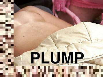 Plump l fucks with a muscular stud