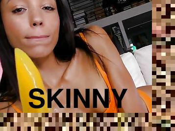 skinny, blowjob, ebony, tenåring, deepthroat, skitten, pov, pikk, suging