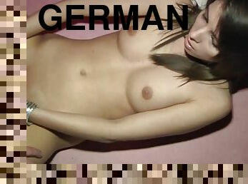 German amateur teen swallow cum of a user and d