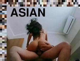 asiático, traseiros, cona-pussy, amador, adolescente, caseiro, casal, pov, jovem18, webcam