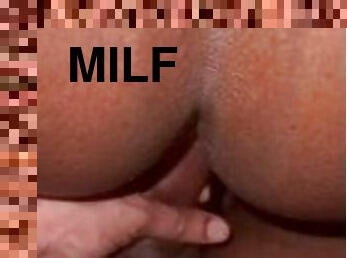 cul, papa, amateur, ébène, milf, maman, belle-femme-ronde, fantaisie