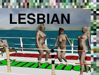 Wild lesbian chicks have party on a cruise ship