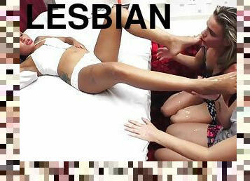 Lesbian foot slave