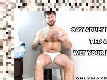 Gay adult diaper tied & made wet your diaper