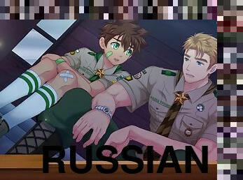 Game: Friends Camp, Episode 7  Talk to the scoutmaster. Russian voice acting