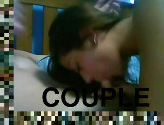 Young couple in a hot webcam sex scene