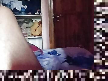 Solo guy Masturbating in bed room