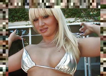 Kinky interracial session with stunning blonde vixen Bobbi Starr