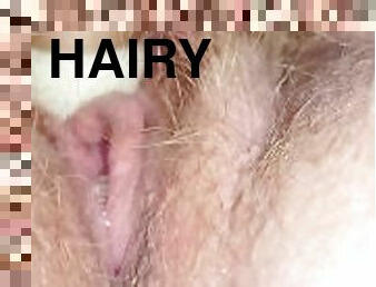 Playing With My Dirty Creamy Hairy Pussy