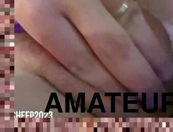 Amateur WIFE plays with pussy