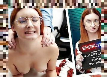Shoplyfter - Redhead Nerd Babe Shoplifts From The Wrong Store And LP Officer Teaches Her A Lesson