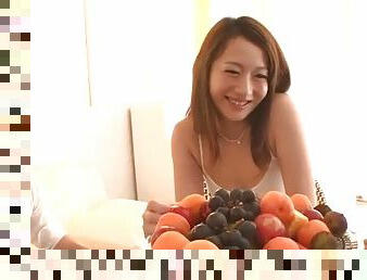 Reon Otowa uses her tight pussy and mouth on two cocks