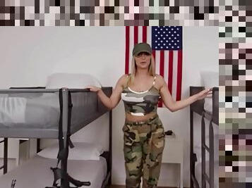 Busty Military Babe Likes It Rough