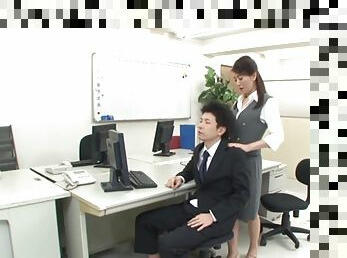 Naughty secretary from Japan seduced her boss for a quickie