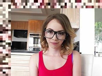 Angel is a petite chick with glasses in need of a large boner