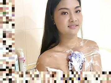 Flat-Chested Thai Babe Gets Fresh And Clean For Customer - MongerInAsia