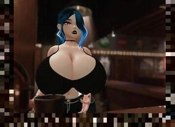 Huge Expanding Bartender Titties