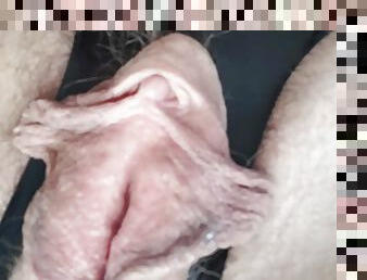 hairy butterfly pussy with long labia makes it for you