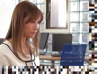 Hot Japanese secretary fingered and fucked by her boss