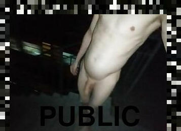 Totally naked in public