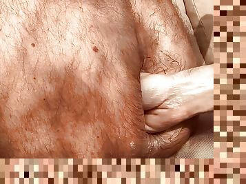 BIG HAIRY ASSHOLE GETS FISTED OUTDOOR