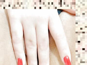 Classic masturbation with a red manicure - DepravedMinx