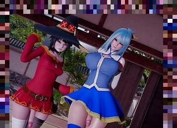 [Futanari Hentai] Futas Aqua and Megumin Fucking Each Other